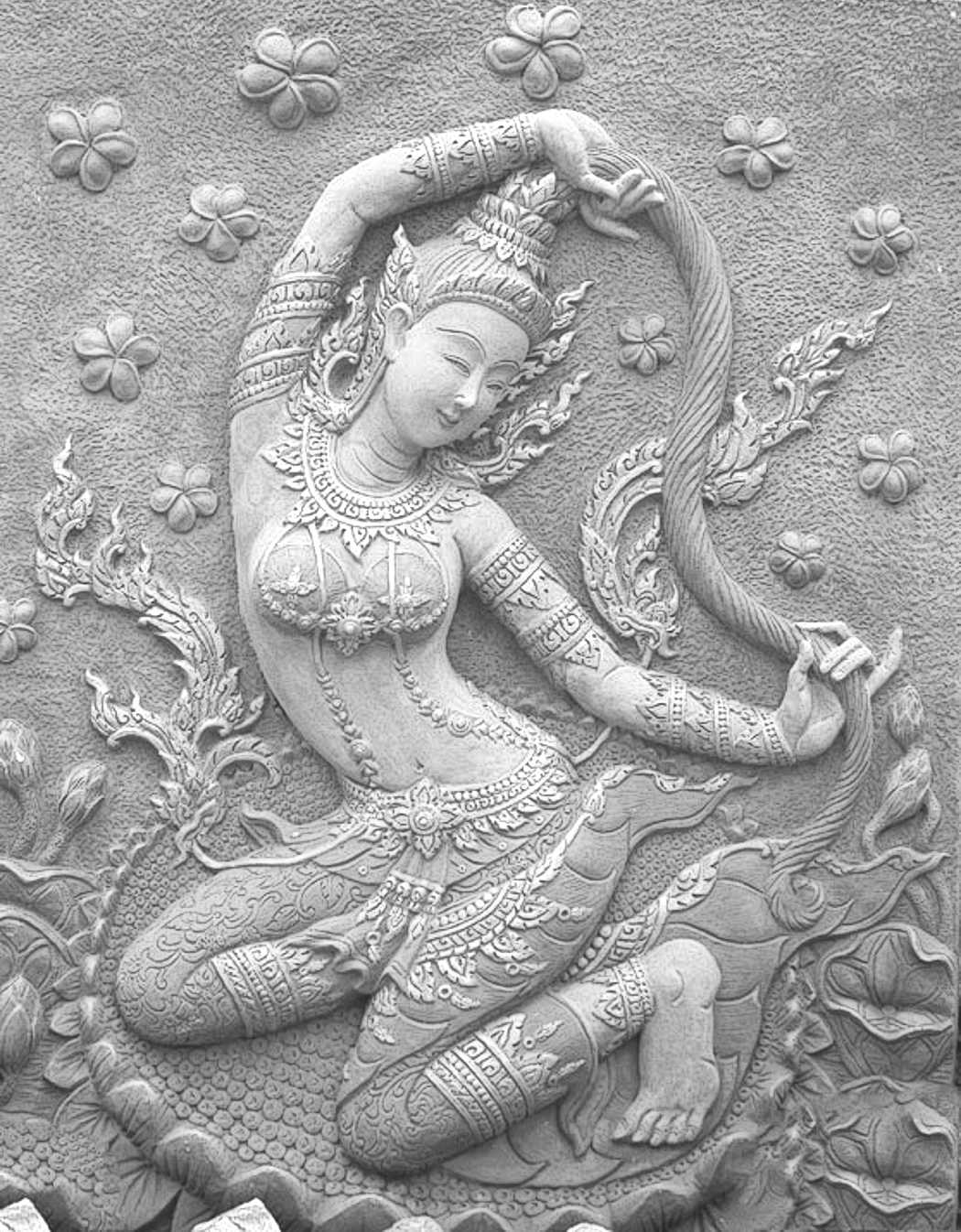 The Goddess washes away the host of Māra