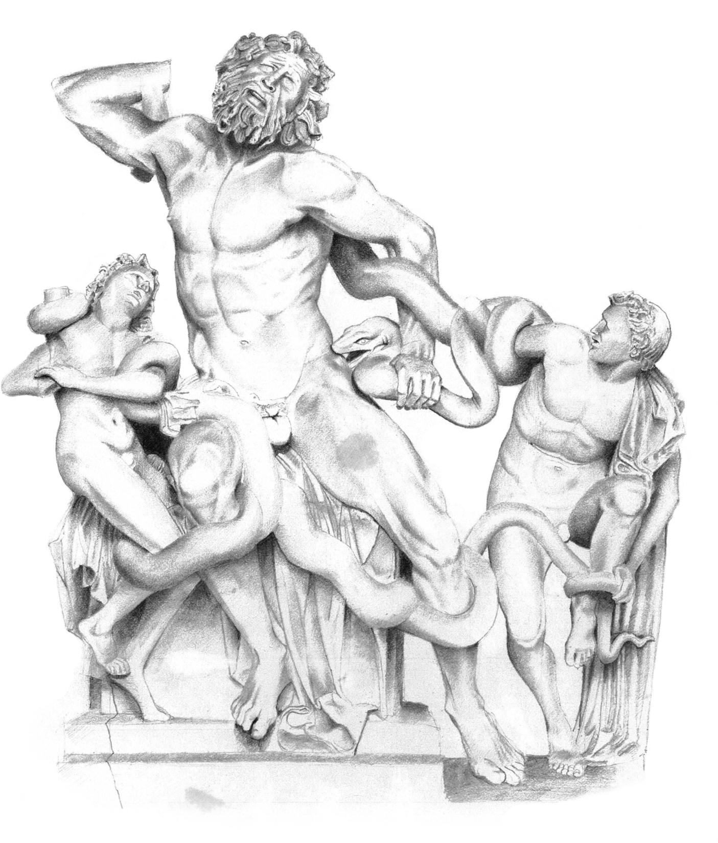 Laocoön & sons dragged under by the serpent