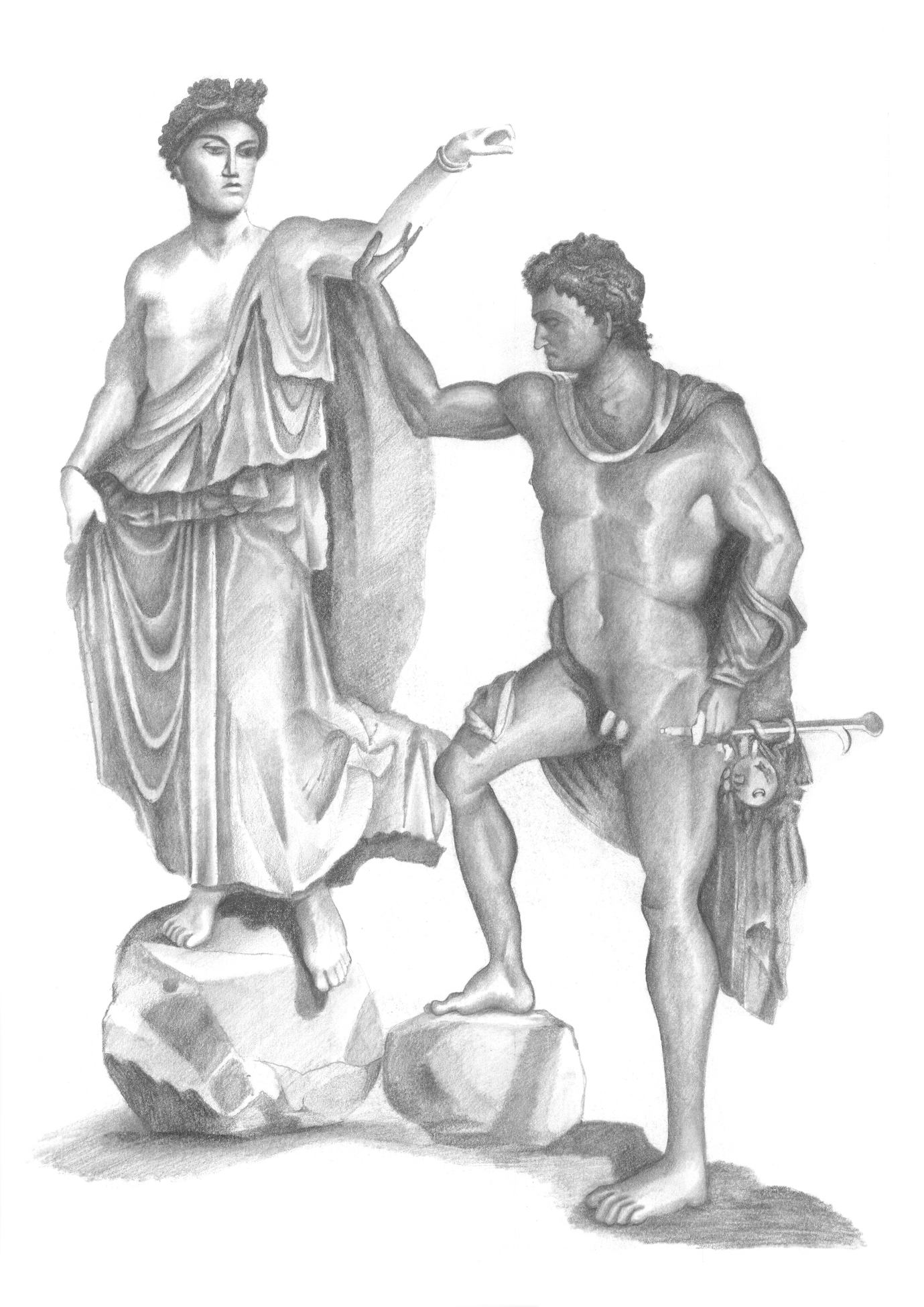 Andromeda blessing Perseus, Pompeii