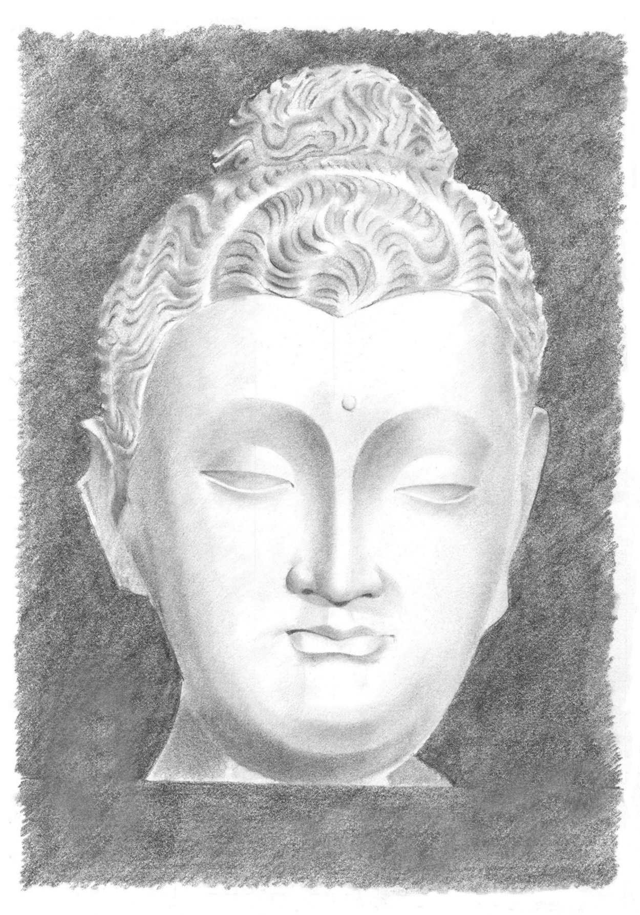 Buddha head, Greco-Indian style, Gandhāra